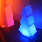 Modern Art Deco Waterproof Solar Rechargeable PE Christmas Tree LED RGB Landscape Lighting Outdoor Light For Garden Lumendat