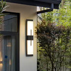 Outdoor Minimalist Rectangular Stainless Steel Acrylic LED Waterproof Wall Sconce Lamp Lumendat