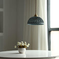 Vintage Ceramic Lattice Design 1 - Light Pendant Light BulbSquare