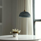 Vintage Ceramic Lattice Design 1 - Light Pendant Light BulbSquare
