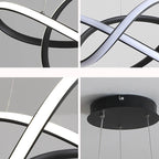 Modern Minimalist Ring Aluminum Strip LED Pendant Light