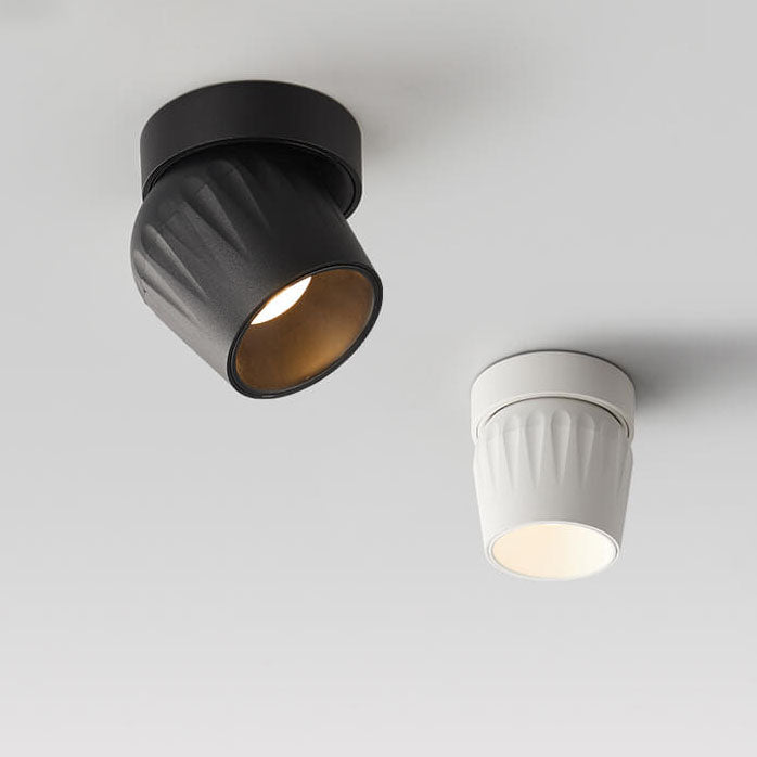 Modern Minimalist Aluminum Adjustable Angle LED Spotlight Semi-Flush Mount Ceiling Lumendat