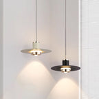 Modern Minimalist Cylinder Flying Saucer Metal LED Pendant Light for Living Room