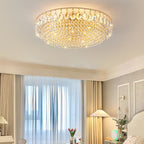 Modern Luxury Circle Iron Crystal 4/6/8/10 Light Flush Mount Ceiling Light For Living Room Lumendat