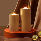 Modern Simple Wooden Cylindrical USB LED Table Lamp Lumendat