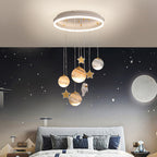 Lumendat Contemporary Creative Aluminum Round Shade Acrylic Glass Ball LED Kid's Flush Mount Ceiling Light For Bedroom Lumendat