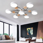 Contemporary Scandinavian Round Molecule Branch Design LED Semi-Flush Mount Ceiling Light For Living Room Lumendat