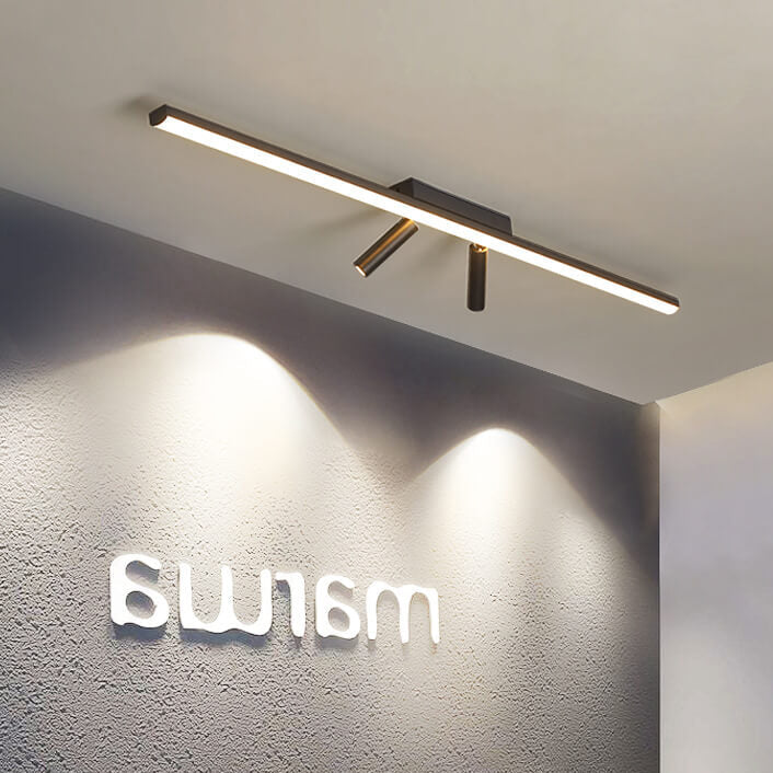 Modern Minimalist Long Strip LED Spotlight Flush Mount Ceiling Light Lumendat