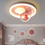 Lumendat Contemporary Creative Kids Cloud Round Resin Iron Acrylic LED Flush Mount Ceiling Light For Bedroom Lumendat