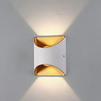Modern Minimalist Solid Color Aluminum Square Outdoor Waterproof LED Wall Sconce Lamp Lumendat
