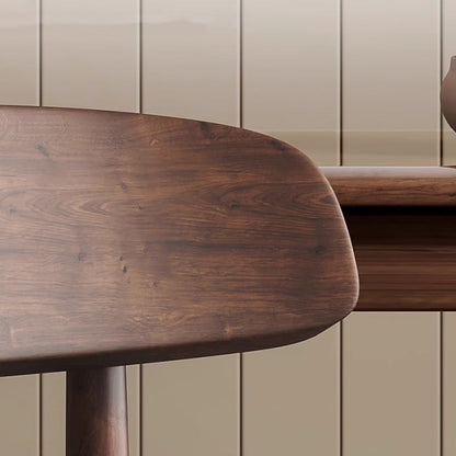 Traditional Vintage Square Rubberwood Solid Wood PU Leather Foam Sponge Armless Dining Chair For Dining Room