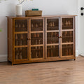 Traditional Rustic Rectangular Bamboo Medium Density Fiberboard Shoe Storage 2-Cabinet For Entryways Lumendat