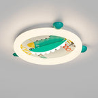 Lumendat Contemporary Creative Kids Round Dinosaur Iron Acrylic Plastic LED Ceiling Light For Bedroom Lumendat