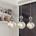 Contemporary Scandinavian Lava Ball Iron Acrylic 1-light Pendant Light for Bedroom