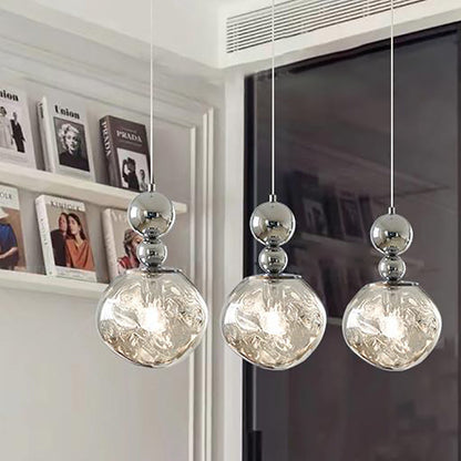 Contemporary Scandinavian Lava Ball Iron Acrylic 1-light Pendant Light for Bedroom