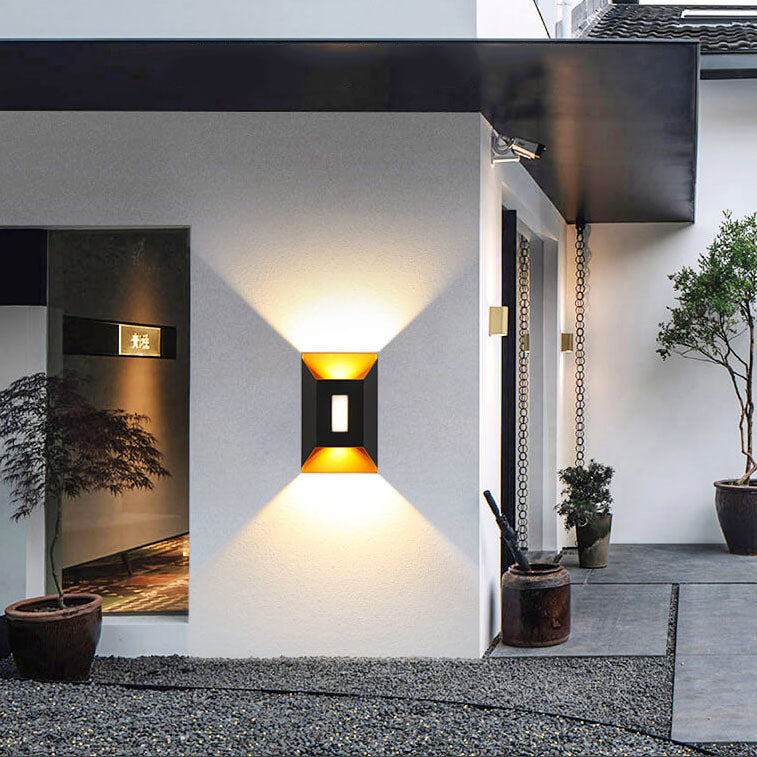 Modern Aluminum Lens Outdoor Waterproof Patio LED Wall Sconce Lamp Lumendat