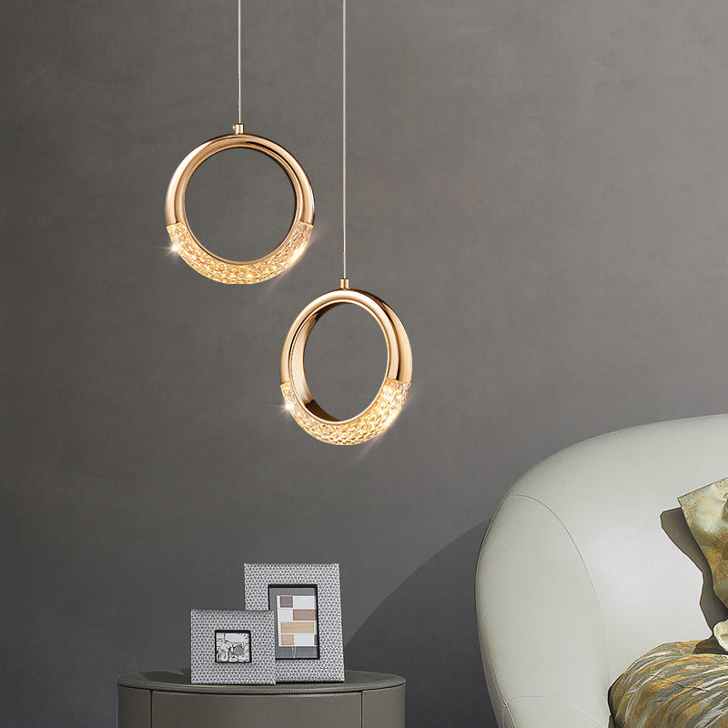 Modern Acrylic Geometric Circle 1-Light  LED  Pendant Light