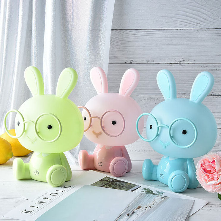 Creative Cartoon Rabbit with Glasses USB LED Night Light Table Lamp Lumendat