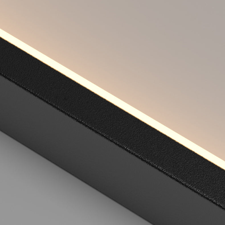 Modern Minimalist Iron Aluminum Silica Rectangular Square Ceiling Plate LED Chandelier for Stairway BulbSquare