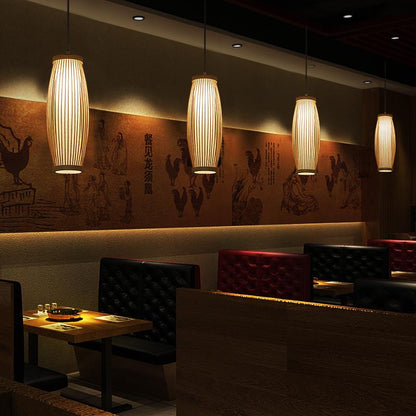 Creative Bamboo Weaving Lantern 1-light Pendant Light