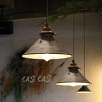 Contemporary Industrial Cone Iron Copper 1-light Pendant Light for Living Room BulbSquare