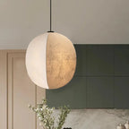 Traditional Japanese Zen Anti-silk Lantern Shape 1-light Pendant Light for Living Room BulbSquare