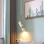 Contemporary Nordic Simplicity Metal Long Barrel 1-light Pendant Light for Bedroom BulbSquare