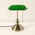 Retro Colored Glass Metal Base 1-Light Zipper Table Lamp Lumendat