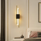 Modern Minimalist Cylinder Strip Iron Acrylic LED Wall Sconce Lamp For Bedroom