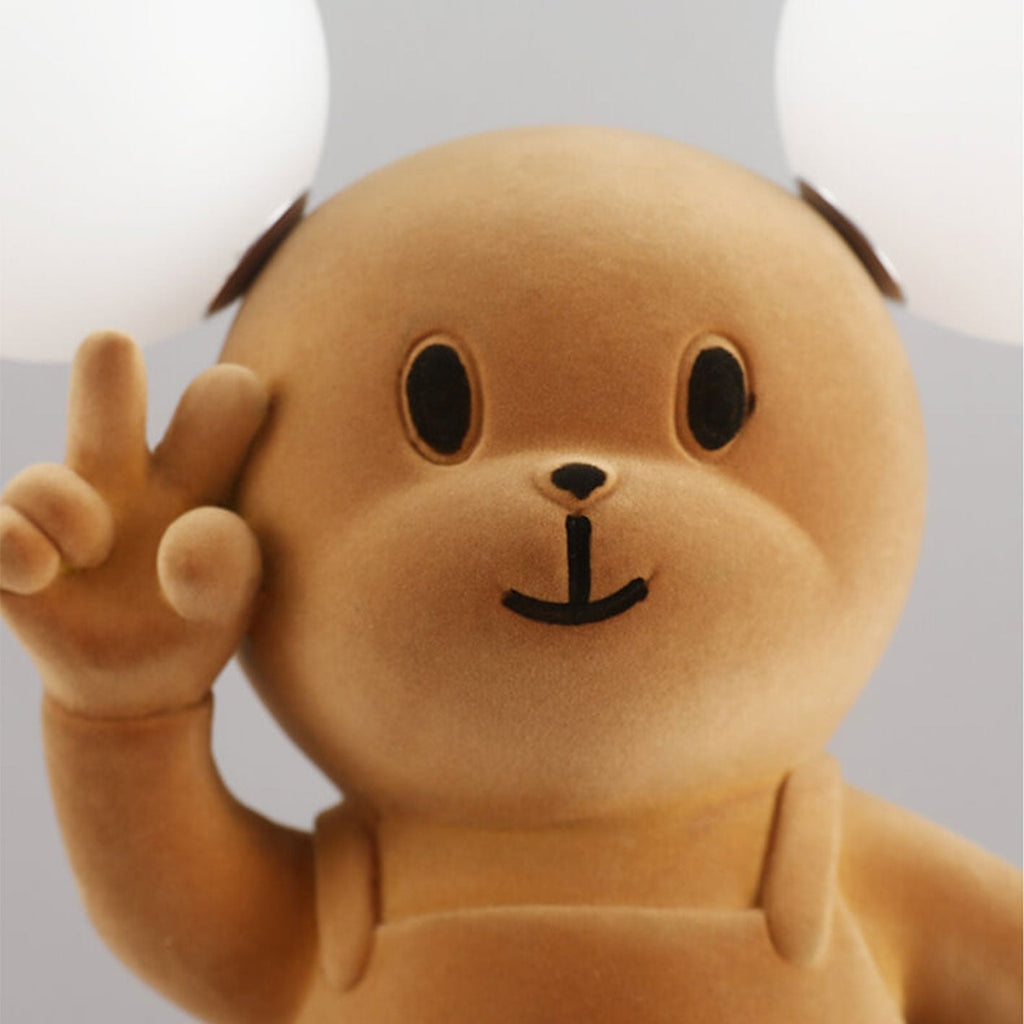 Lumendat Cartoon Creative Bear Khaki Resin Acrylic LED Table Lamp Lumendat