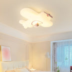 Lumendat Modern Simplicity Kids Plane Iron PE LED Flush Mount Ceiling Light For Bedroom Lumendat