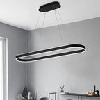 Modern Minimalist Light Luxury Oval Aluminum LED Chandelier BulbSquare
