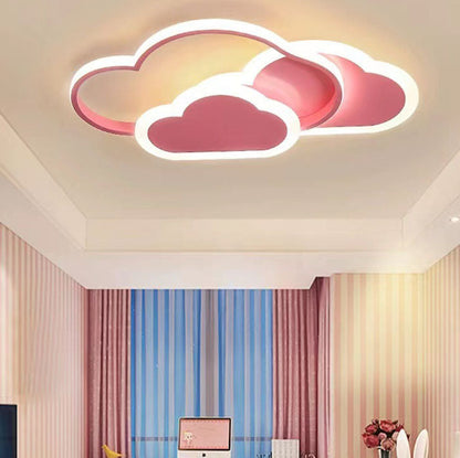 Contemporary Simplicity Cloud Acrylic Shade Metal LED Flush Mount Ceiling Light for Bedroom