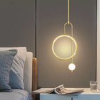 European Minimalist Light Luxury Circular Metal Acrylic LED Chandelier Lumendat