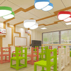 Modern Art Deco Kids Iron Acrylic Mushroom LED Flush Mount Ceiling Light For Bedroom