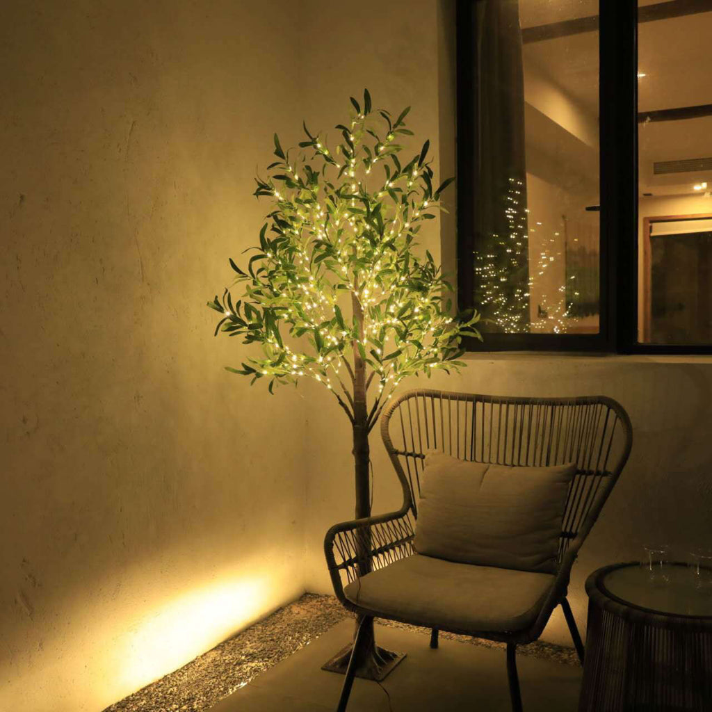Modern Creative Olive Leaf LED Simulation Plants Decorative Light Lumendat