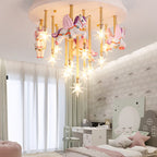 Lumendat Modern Children's Pegasus Hardware Resin Glass 13-Light Flush Mount Ceiling Light Lumendat