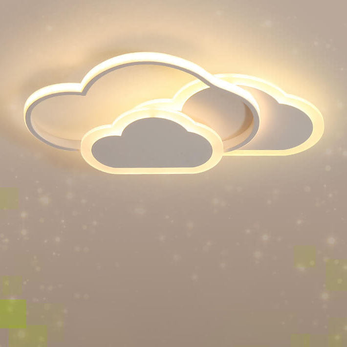 Lumendat Creative Cartoon Acrylic Cloud Design LED Flush Mount Ceiling Light Lumendat