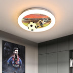 Lumendat Contemporary Creative Kids Football Iron Acrylic LED Flush Mount Ceiling Light For Bedroom Lumendat