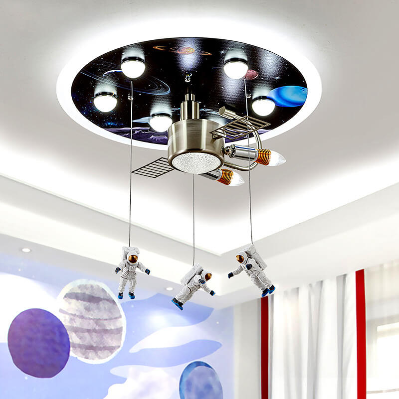 Lumendat Cartoon Creative Astronaut LED Kids Flush Mount Ceiling Light Lumendat