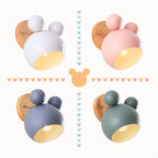 Lumendat Nordic Cartoon Bear Dome 1-Light Kids Wall Sconce Lamp Lumendat