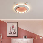 Lumendat Modern Simplicity Kids Iron Acrylic Rabbit Round LED Flush Mount Ceiling Light For Bedroom Lumendat