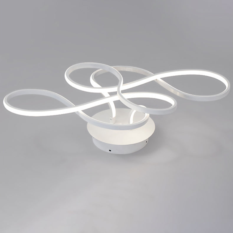 Modern Transitional Irregular Strip Aluminum Acrylic LED Semi-Flush Mount Ceiling Light For Living Room Lumendat
