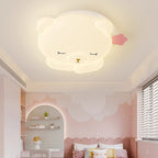 Lumendat Modern Art Deco Kids Iron PE Bear LED Flush Mount Ceiling Light For Bedroom Lumendat