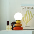 Modern Minimalist Pebble Ceramic Glass USB LED Table Lamp Lumendat