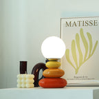 Modern Minimalist Pebble Ceramic Glass USB LED Table Lamp Lumendat