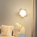 Nordic Creative Flower Shaped Ceramic Wood 1-Light Wall Sconce Lamp