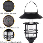 Contemporary Retro Solar Waterproof Aluminum Glass Lantern Cylinder 1-Light Hanging Wall Sconce Lamp For Outdoor Patio Lumendat