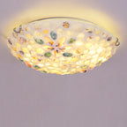 Contemporary Scandinavian Round Shell Iron Glass 2/3/4 Light Flush Mount Ceiling Light For Living Room Lumendat
