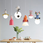 Lumendat Nordic Cartoon Resin Rocket Snowman 1-Light Kids Pendant Light Lumendat